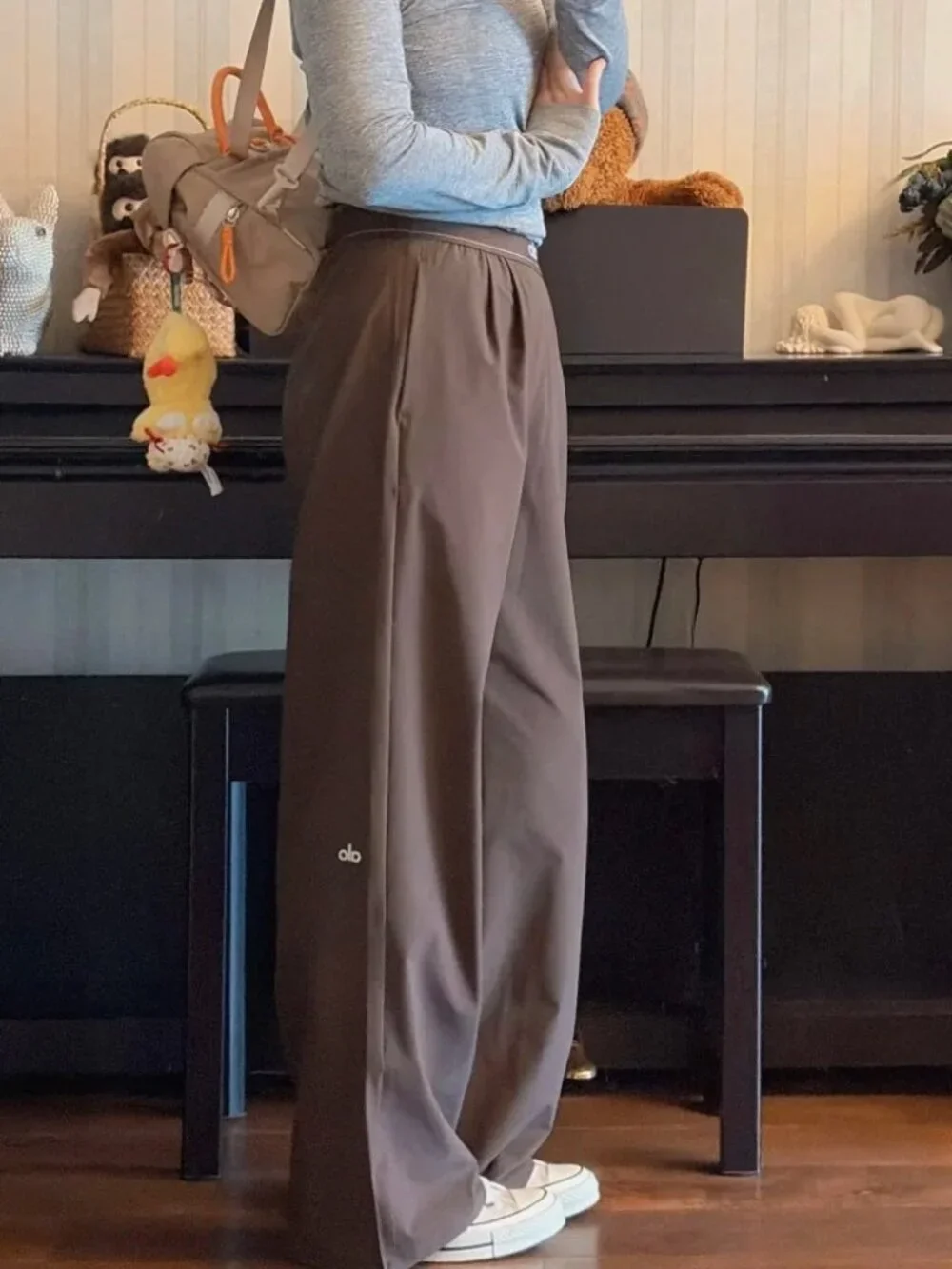 Espresso ALO YOGA Suit Up Pants🤎Casual Chic Loose Fit Regular 30